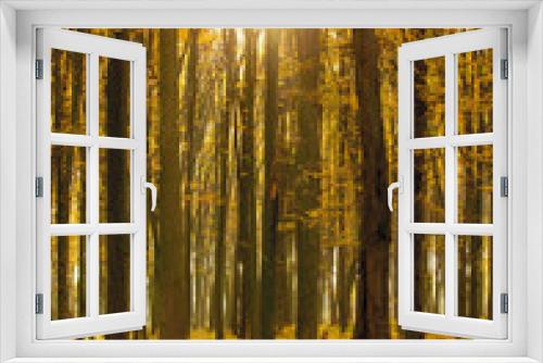 Fototapeta Naklejka Na Ścianę Okno 3D -  autumn forest
