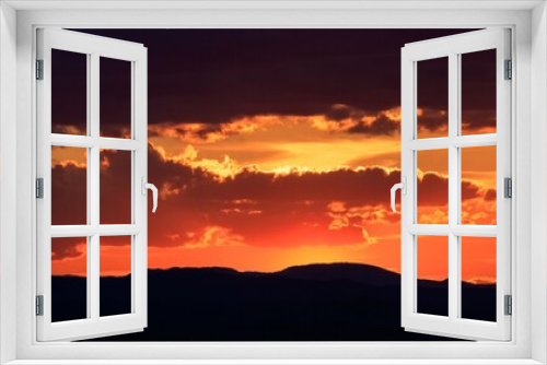 Fototapeta Naklejka Na Ścianę Okno 3D - Amazing panoramic sunset