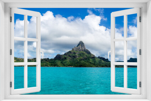 Fototapeta Naklejka Na Ścianę Okno 3D - Mont Otemanu des Bora Bora Atolls in Französisch Polynesien