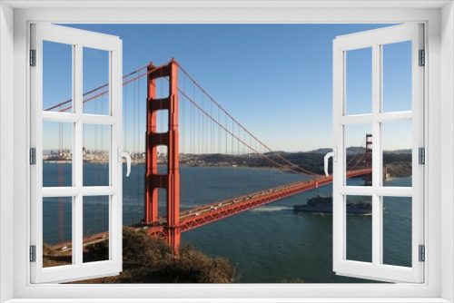 Fototapeta Naklejka Na Ścianę Okno 3D - Golden Gate Bridge San Francisco Bay California USA view from Battery Spencer