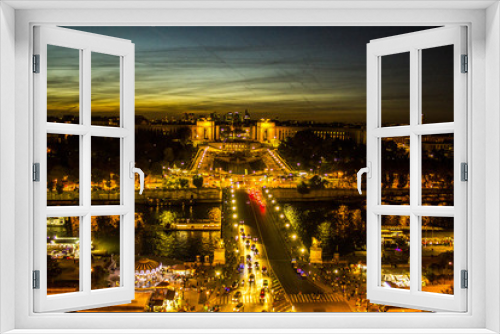 Fototapeta Naklejka Na Ścianę Okno 3D - PARIGI – PIAZZA TROCADERO AT THE SUNSET
