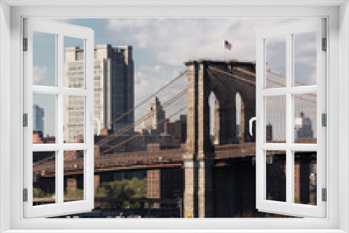 Fototapeta Naklejka Na Ścianę Okno 3D - View of Brooklyn bridge