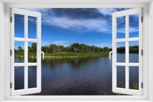 Fototapeta Naklejka Na Ścianę Okno 3D - panorama of the river and the forest