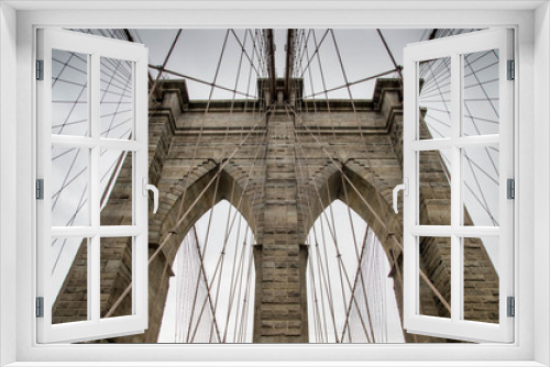 Fototapeta Naklejka Na Ścianę Okno 3D - Pont de Brooklyn New York
