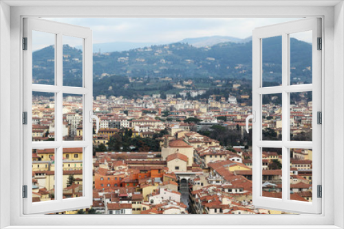 Panorama of Florence opening from Campanile Tower