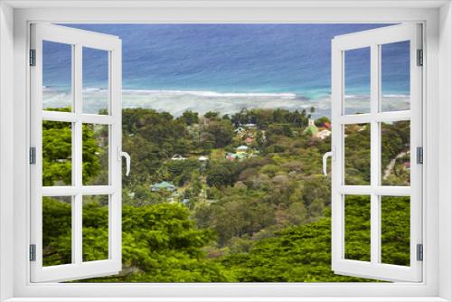 Fototapeta Naklejka Na Ścianę Okno 3D - La Digue Coastline, Seychelles