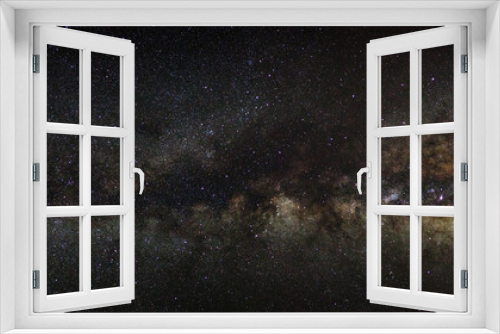 Fototapeta Naklejka Na Ścianę Okno 3D - milky way galaxy on a night sky, long exposure photograph, with