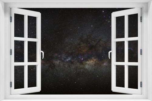 Fototapeta Naklejka Na Ścianę Okno 3D - Milky Way galaxy, Long exposure photograph, with grain
