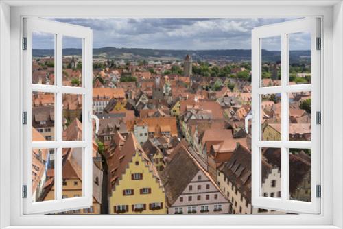 Fototapeta Naklejka Na Ścianę Okno 3D - Aerial view of Rothenburg ob der Tauber