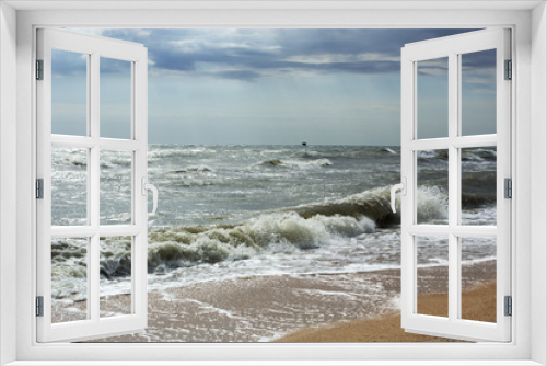 Fototapeta Naklejka Na Ścianę Okno 3D - Sea view. beach and waves
