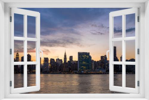 Fototapeta Naklejka Na Ścianę Okno 3D - New York City Manhattan buildings skyline 