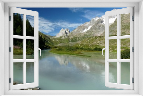 Fototapeta Naklejka Na Ścianę Okno 3D - Reflet sur un lac de montagne