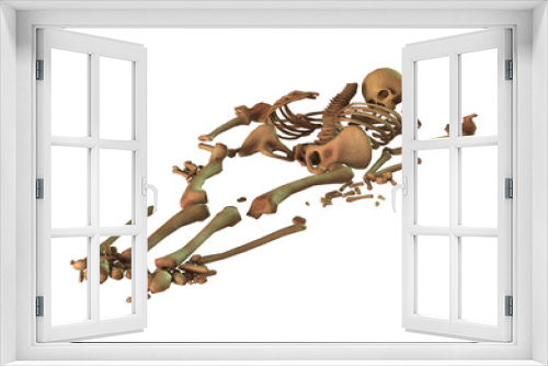 Fototapeta Naklejka Na Ścianę Okno 3D - 3D Rendering Human Skeleton on White