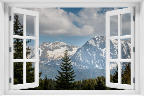 Fototapeta Naklejka Na Ścianę Okno 3D - Panorama sur les Alpes vue de Chamrousse en été