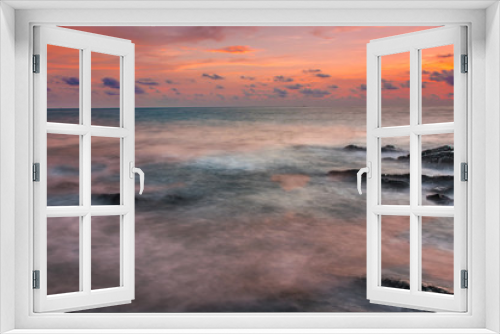 Fototapeta Naklejka Na Ścianę Okno 3D - Seascape during sunset