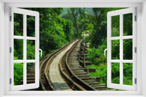 Fototapeta Naklejka Na Ścianę Okno 3D - railway in Kanchanaburi
