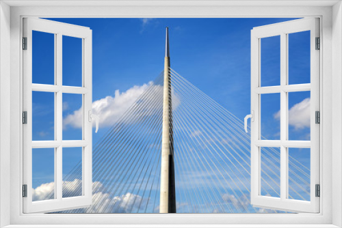 Fototapeta Naklejka Na Ścianę Okno 3D - Cloudscape and the bridge