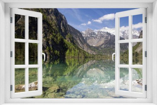 Fototapeta Naklejka Na Ścianę Okno 3D - Lake Obersee near Berchtesgaden in the German Alps

