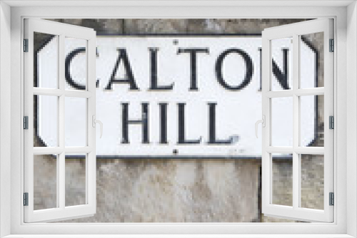 Fototapeta Naklejka Na Ścianę Okno 3D - Carlton Hill Sign, Edinburgh