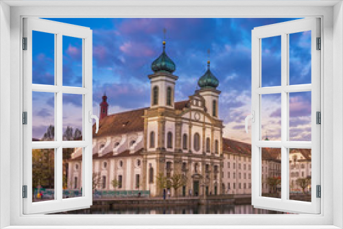 Fototapeta Naklejka Na Ścianę Okno 3D - Lucerne Jesuit Church, switzerland
