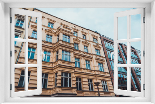 Fototapeta Naklejka Na Ścianę Okno 3D - luxury apartment buildings with glass facade