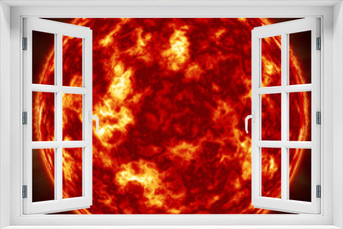 Fototapeta Naklejka Na Ścianę Okno 3D - Sun. Global warming 3D illustration