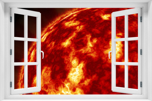 Sun. Global warming 3D illustration