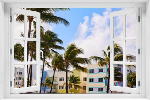Fototapeta Naklejka Na Ścianę Okno 3D - Miami Beach Ocean boulevard Art Deco Florida