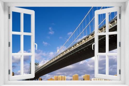 Fototapeta Naklejka Na Ścianę Okno 3D - Manhattan Bridge.