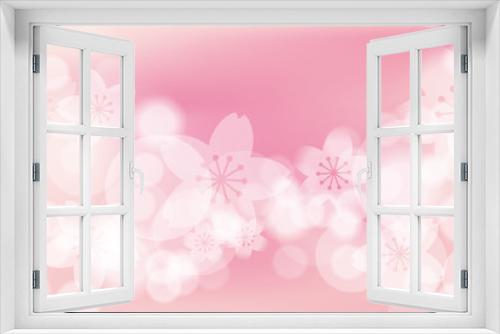 Fototapeta Naklejka Na Ścianę Okno 3D - 桜の背景