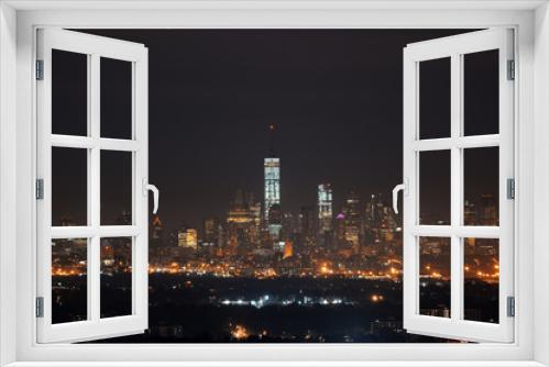 Fototapeta Naklejka Na Ścianę Okno 3D - New York City skyline