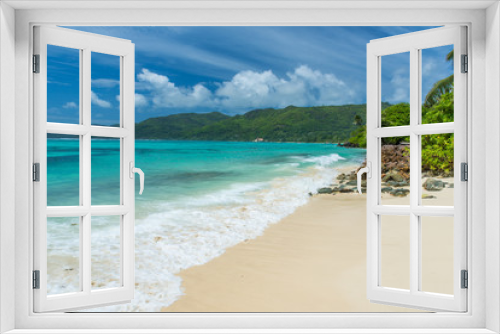 Fototapeta Naklejka Na Ścianę Okno 3D - Tropical beach in Seychelles, Mahe