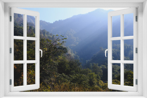 Fototapeta Naklejka Na Ścianę Okno 3D - morning view of Himalayan Mountains, Rishikesh, India
