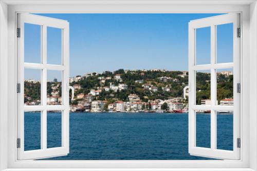 Fototapeta Naklejka Na Ścianę Okno 3D - Istanbul outer suburbs view on clear day. Urban skyline landscape with copy space