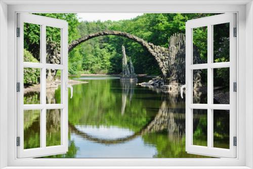 Fototapeta Naklejka Na Ścianę Okno 3D - Rakotzbrücke