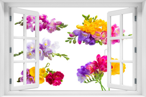 Fototapeta Naklejka Na Ścianę Okno 3D - Fresh freesia flowers