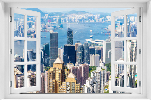 Fototapeta Naklejka Na Ścianę Okno 3D - Hong Kong cityscape