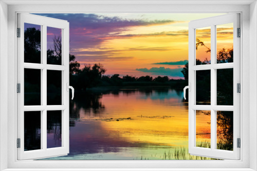Fototapeta Naklejka Na Ścianę Okno 3D - Beautiful sunset in the Danube Delta