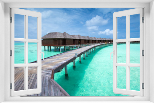 Fototapeta Naklejka Na Ścianę Okno 3D - beach with  Maldives