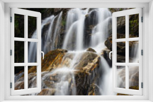 Fototapeta Naklejka Na Ścianę Okno 3D - Waterfall on the Rocks