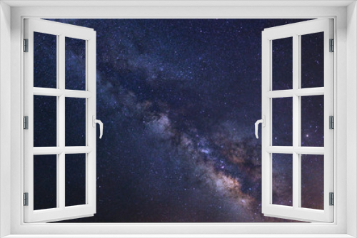 Fototapeta Naklejka Na Ścianę Okno 3D - Beautiful milky way galaxy on a night sky,Long exposure photogra