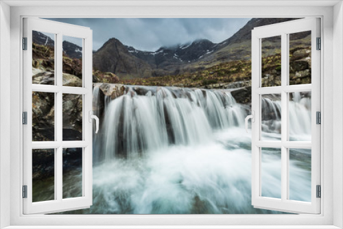 Fototapeta Naklejka Na Ścianę Okno 3D - Cascata 02 a Skye Island