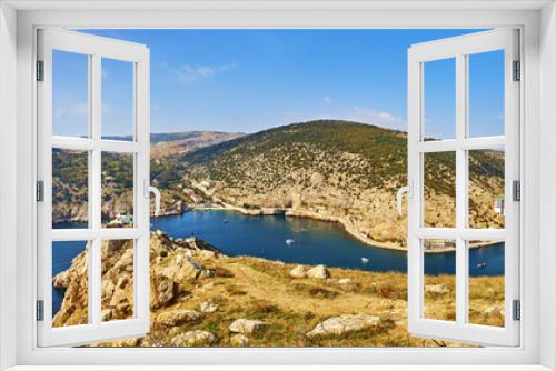 Fototapeta Naklejka Na Ścianę Okno 3D - The panorama of Balaklava bay, Crimea