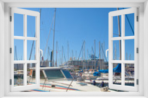 Fototapeta Naklejka Na Ścianę Okno 3D - sailboats in the Harbor of the city of Toulon, southern France

