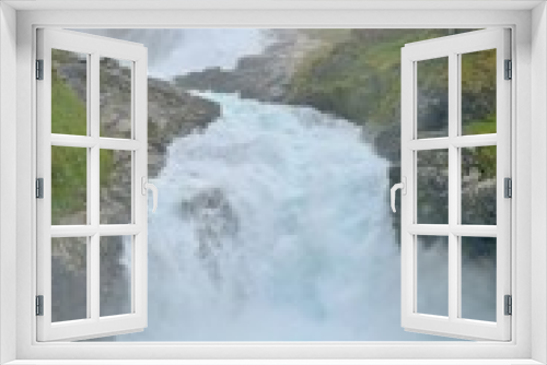 Fototapeta Naklejka Na Ścianę Okno 3D - Kjosfossen waterfall