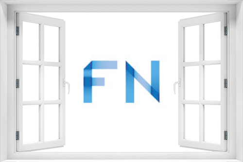 fn initial simple modern blue 