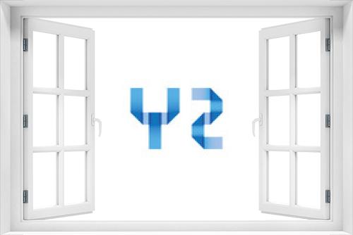 y2 initial simple modern blue 