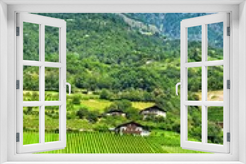 Fototapeta Naklejka Na Ścianę Okno 3D - Aussicht auf die Berge