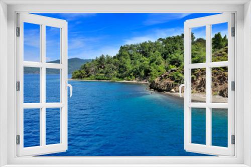 Fototapeta Naklejka Na Ścianę Okno 3D - Beautiful seascape with rocky islands. Aegean sea. Turkey