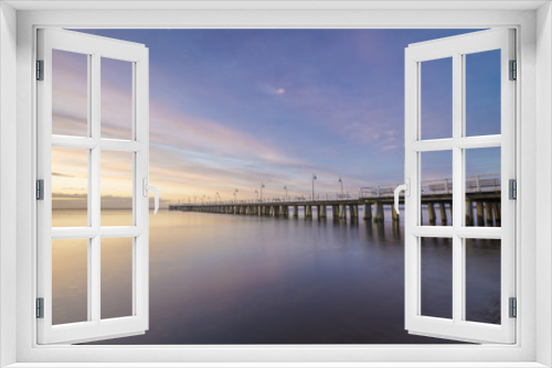 Fototapeta Naklejka Na Ścianę Okno 3D - Sunset by the sea
